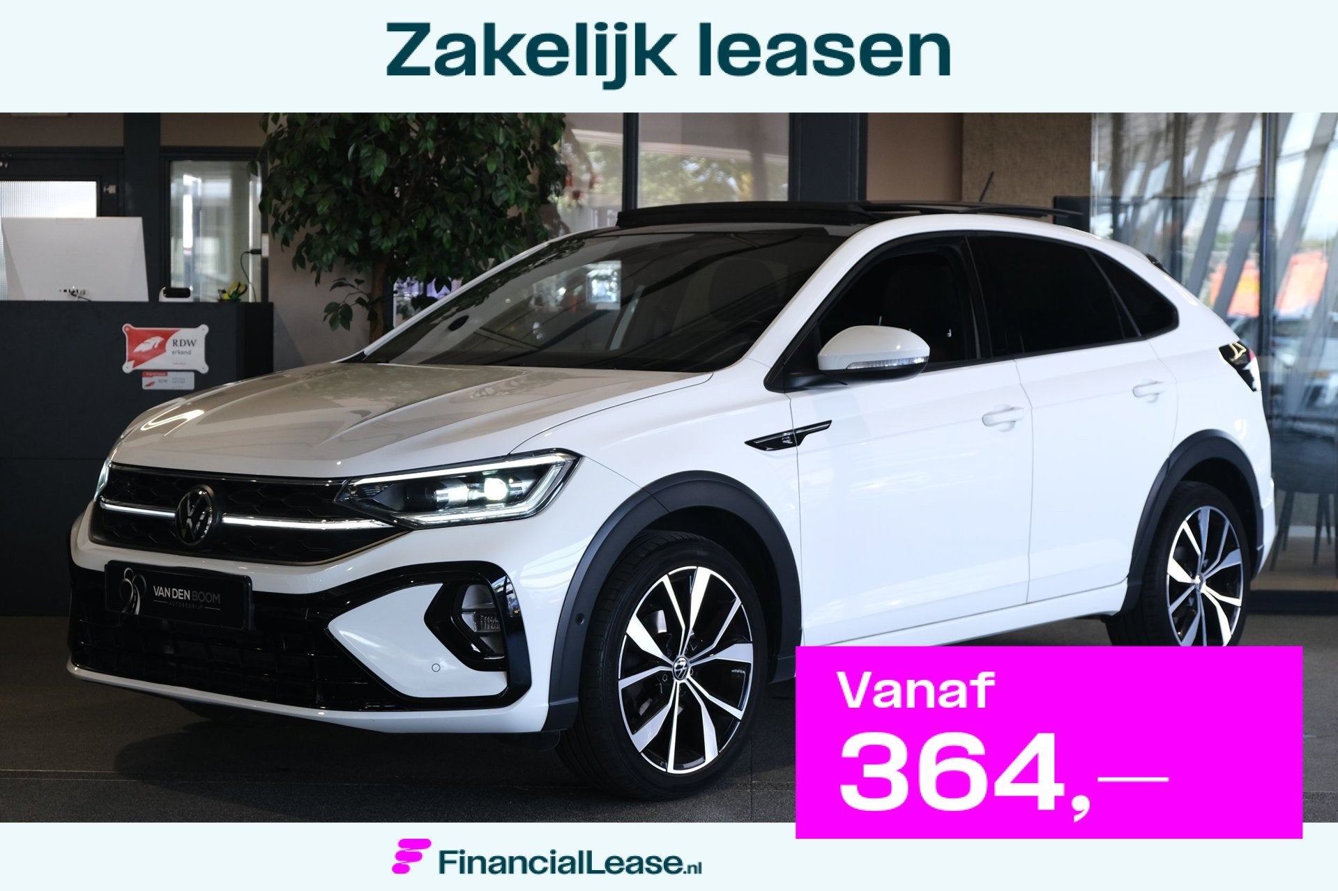 Volkswagen Taigo 1.5 TSI 2x R-Line 150PK DSG Pano Navi Virtu, Dealer onderhouden, 4 cilinders, Alcantara, Wit