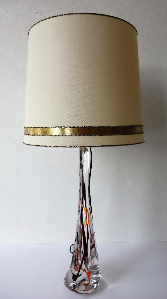 Vintage tafellamp Kristalunie Maastricht schemerlamp, Ophalen of Verzenden, Gebruikt, Vintage Hollywood Regency Mid-Century retro