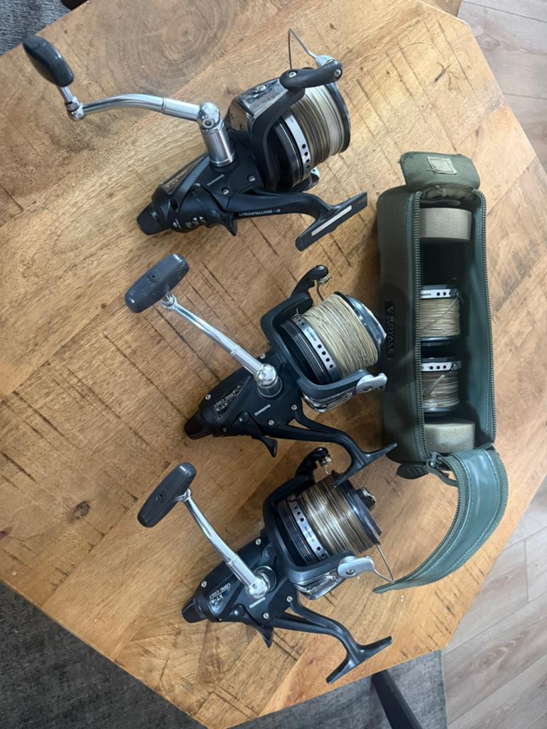 Shimano Long Cast XT-A 3 stuks, Ophalen, Zo goed als nieuw, Molen
