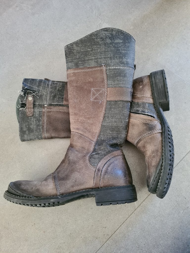 Laarzen maat 35, Kleding | Dames, Schoenen, Hoge laarzen, Bruin, Ophalen of Verzenden, Zo goed als nieuw