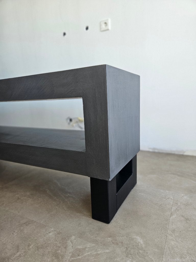 TV meubel antraciet betonlook - 180 centimeter, Ophalen, Gebruikt, 150 tot 200 cm, Overige houtsoorten