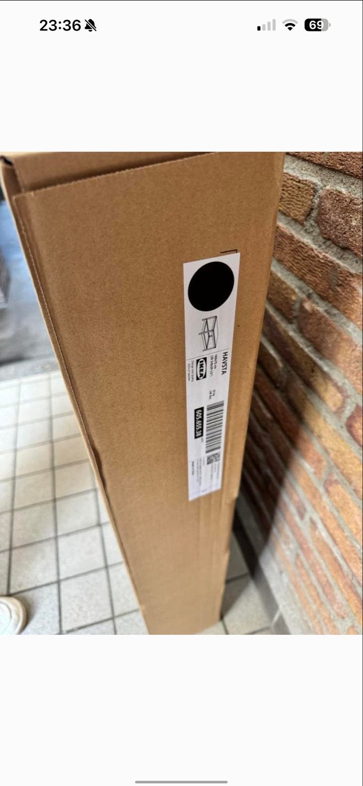 IKEA HAVSTA Salontafel Zwart 100x75 cm - Nieuw in doos, Ophalen, Nieuw, 50 tot 100 cm, Overige houtsoorten