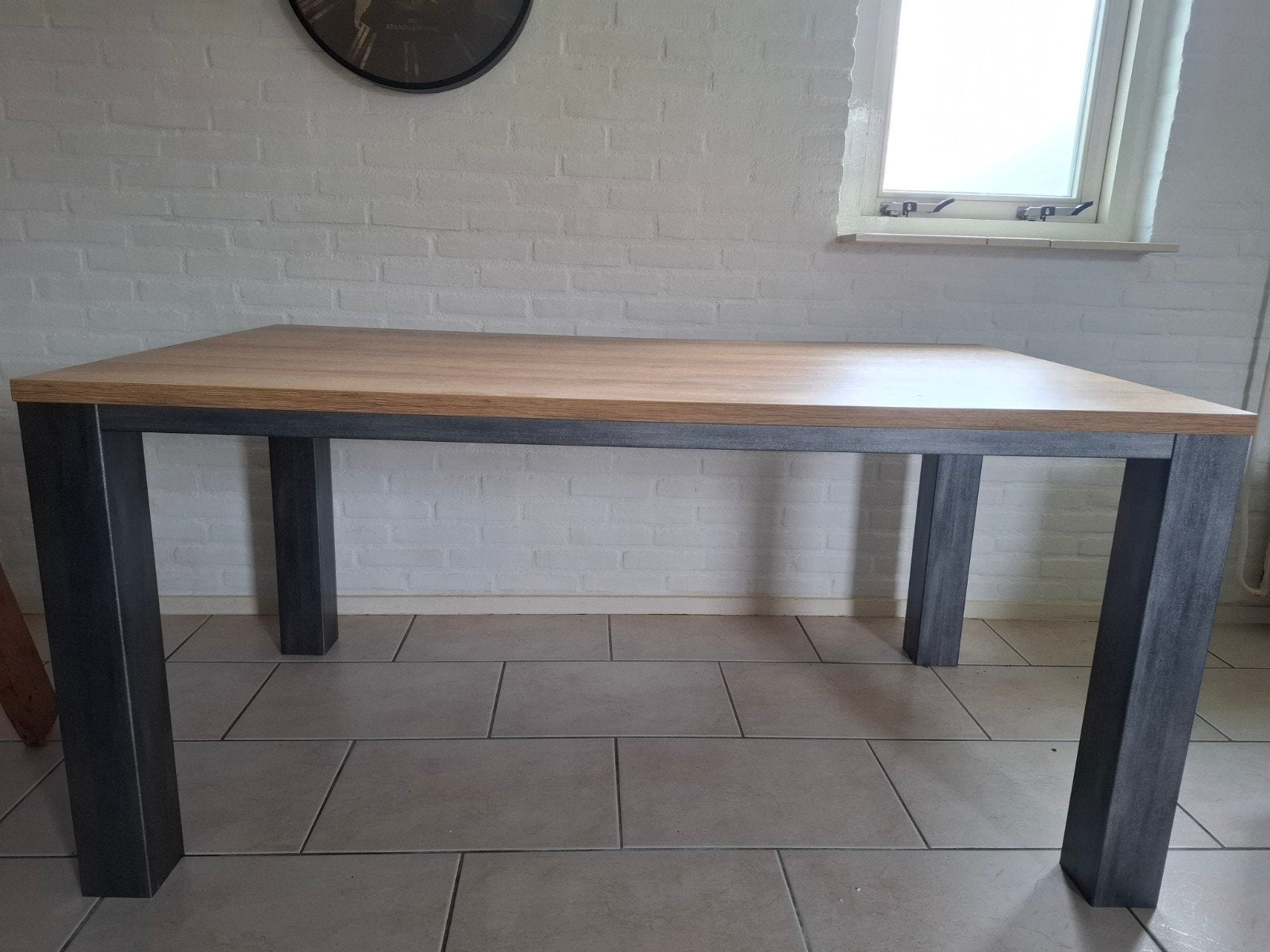 Eettafel, Ophalen, 50 tot 100 cm, Zo goed als nieuw, 150 tot 200 cm