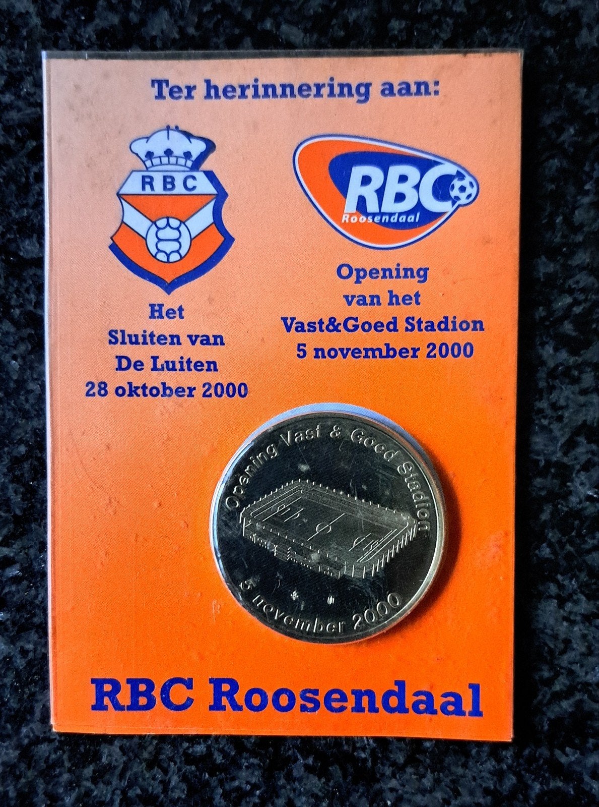 RBC Roosendaal herinneringspenning stadion 2000, Ophalen of Verzenden