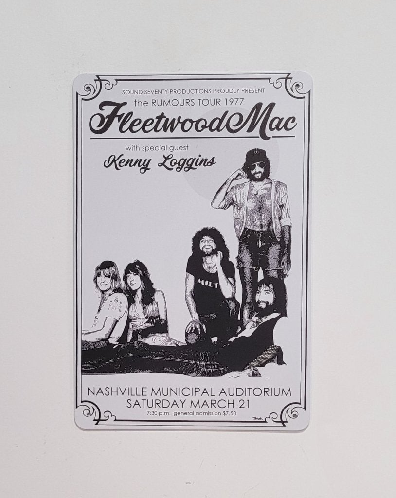 Fleetwood Mac zwart wit reclamebord van metaal wandbord deco, Info@deconoord.nl, Deco Noord, Nieuw, Ophalen of Verzenden