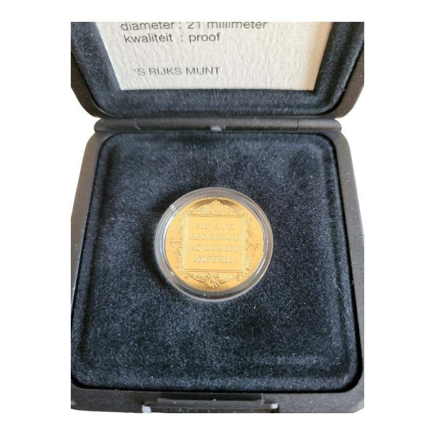 Nederland Gouden Dubbele Dukaat 1989 in cassette, Ophalen of Verzenden, Goud
