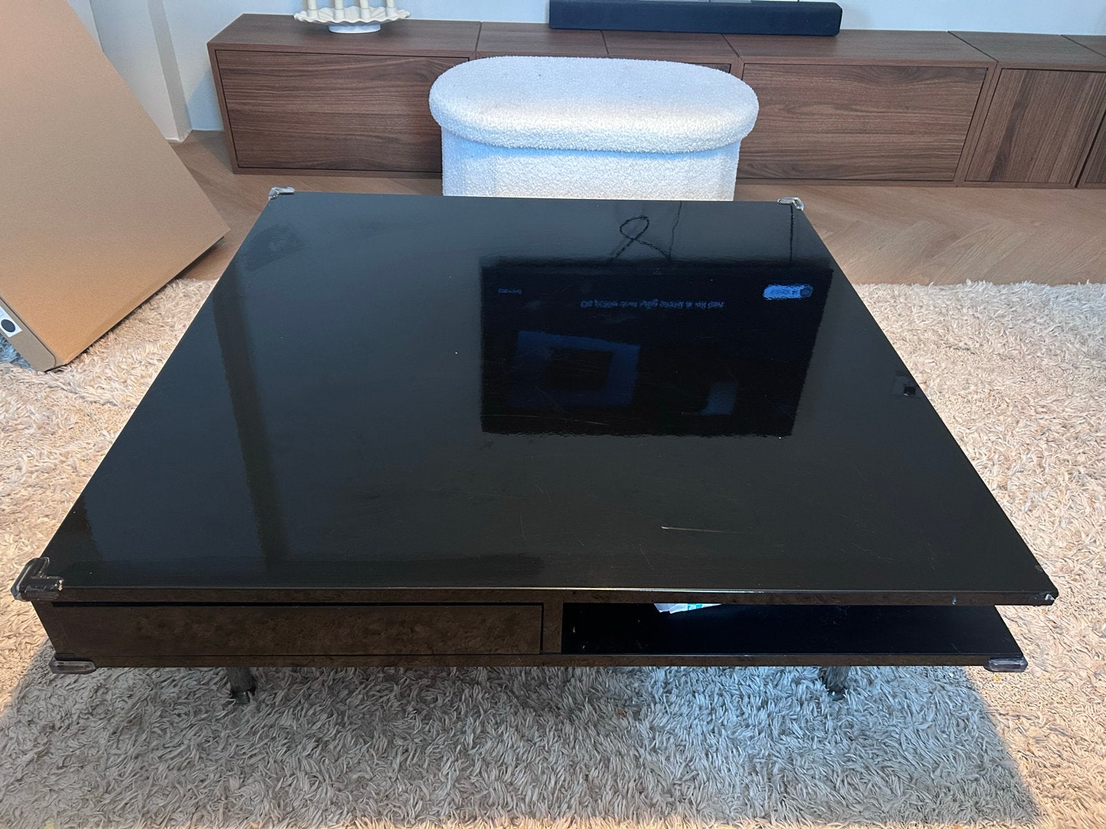 IKEA Tofteryd salontafel - Gebruikt, gratis af te halen, Ophalen of Verzenden, Gebruikt, Vierkant, Overige materialen