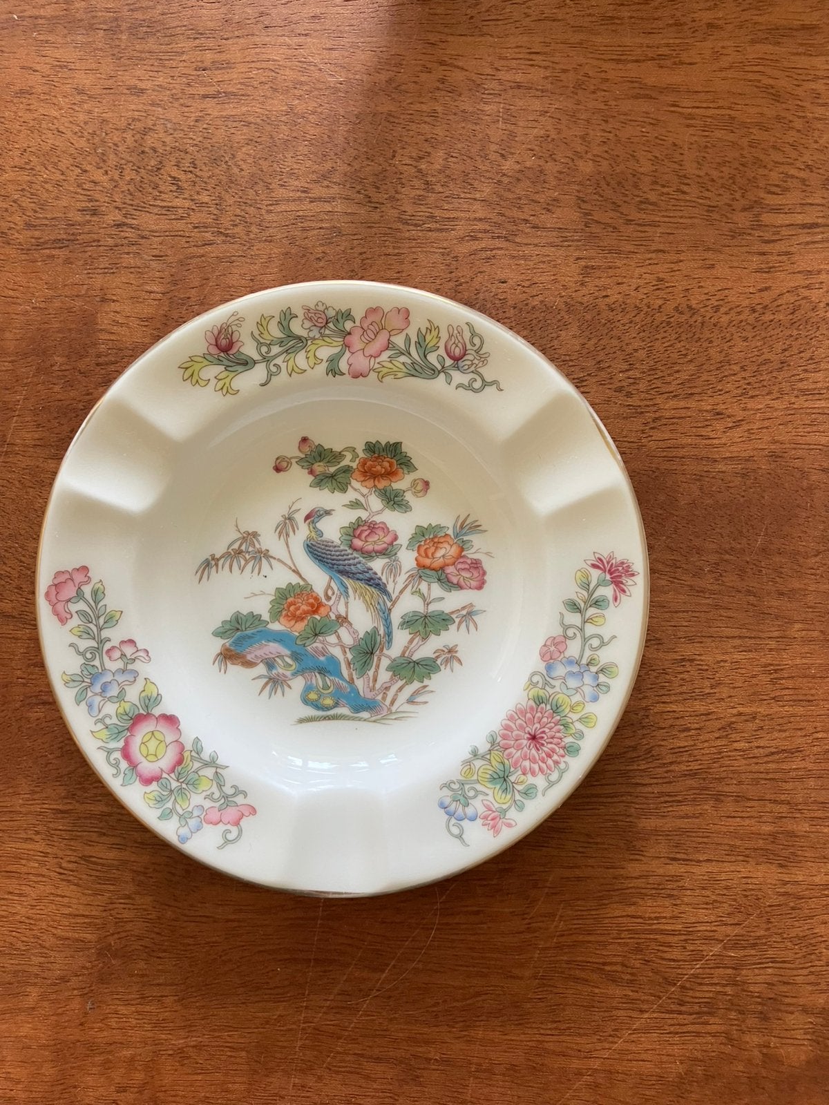 Wedgwood Kutani Crane schaaltje asbak 11 cm 22 karaat goud, Ophalen of Verzenden