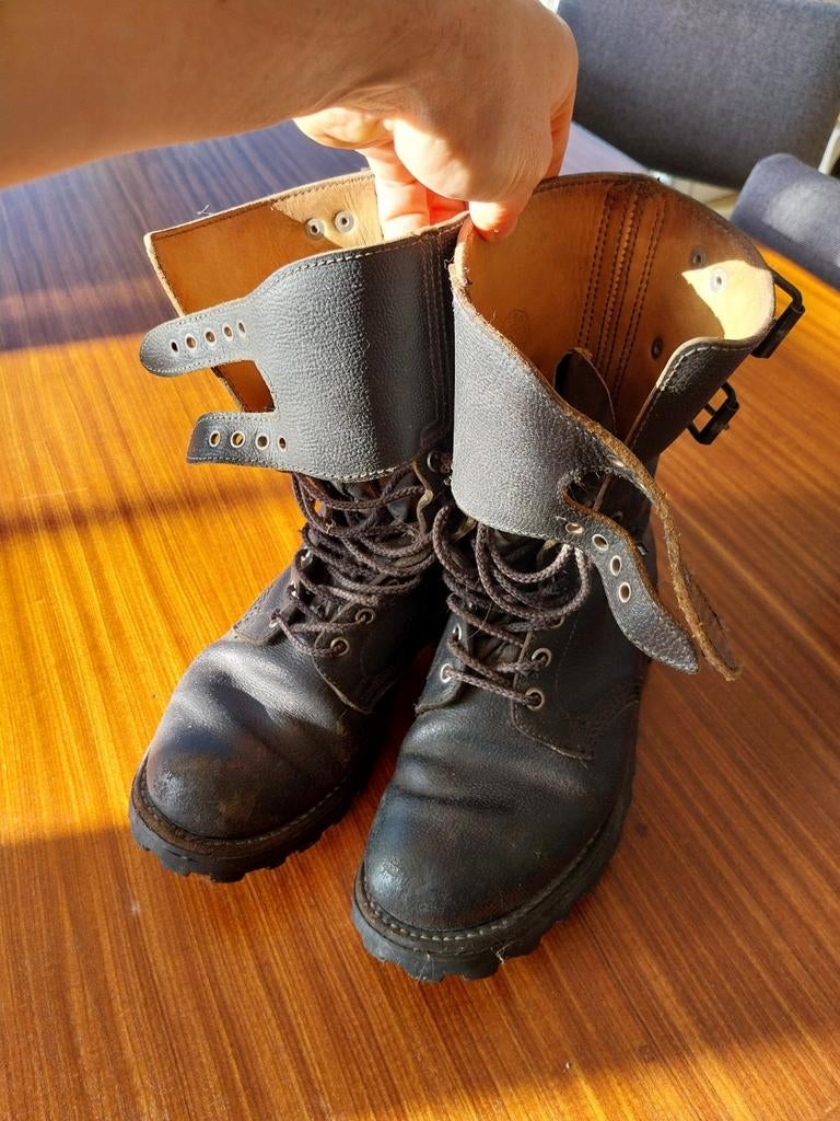Franse Ranger Legerkisten BM65 Zwart mt 40 255 6 jump boots, Ophalen of Verzenden, Landmacht, Overige gebieden, Kleding of Schoenen