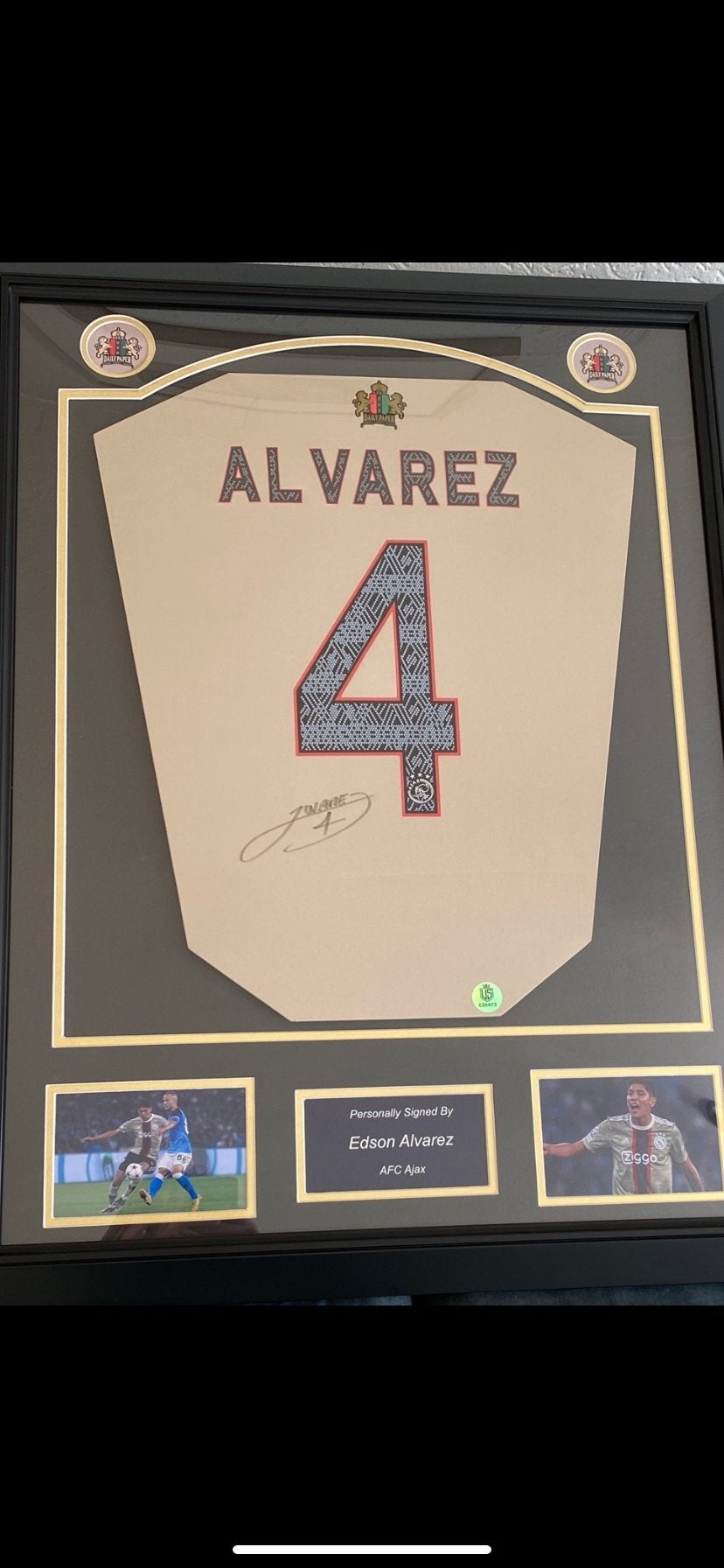 Gesigneerd Ajax x Daily Paper shirt Edson Álvarez + COA, Ophalen of Verzenden, Nieuw, Ajax, Shirt
