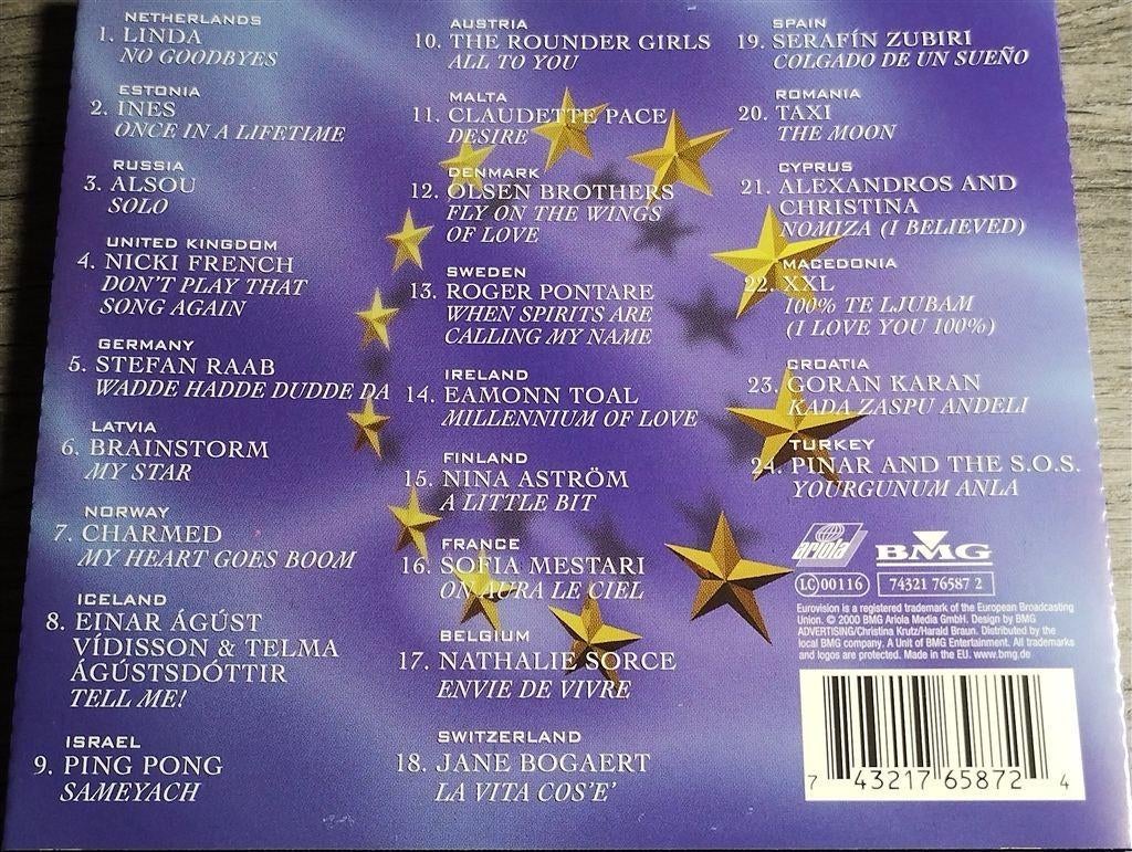 Eurovision Song Contest Stockholm 2000, Cd's en Dvd's, Ophalen of Verzenden, Zo goed als nieuw, Pop