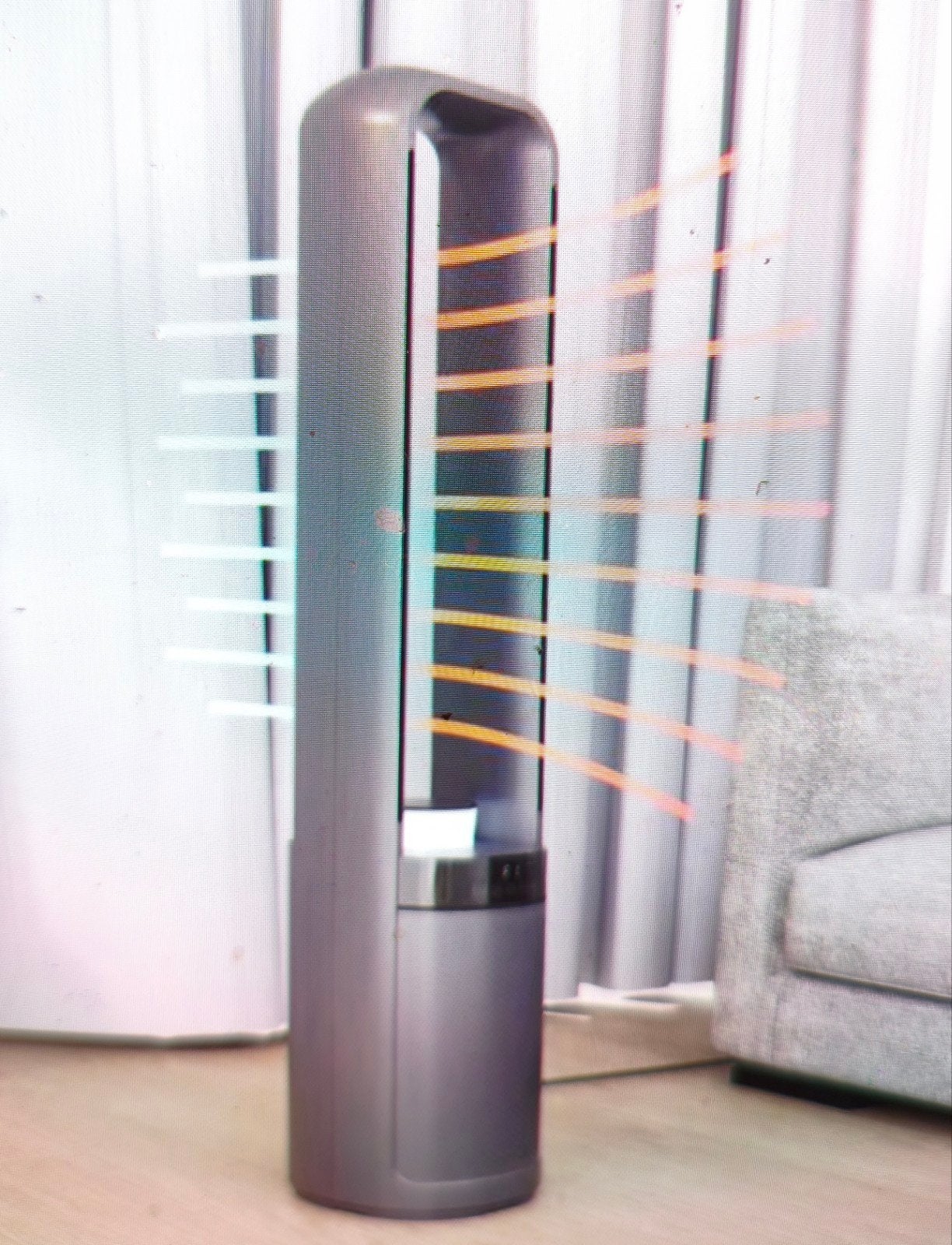 Moderne Stijlvolle Toren Ventilator & Kachel met Sfeerlamp, Witgoed en Apparatuur, Ventilatoren, Ophalen, Ventilator met afstandsbediening
