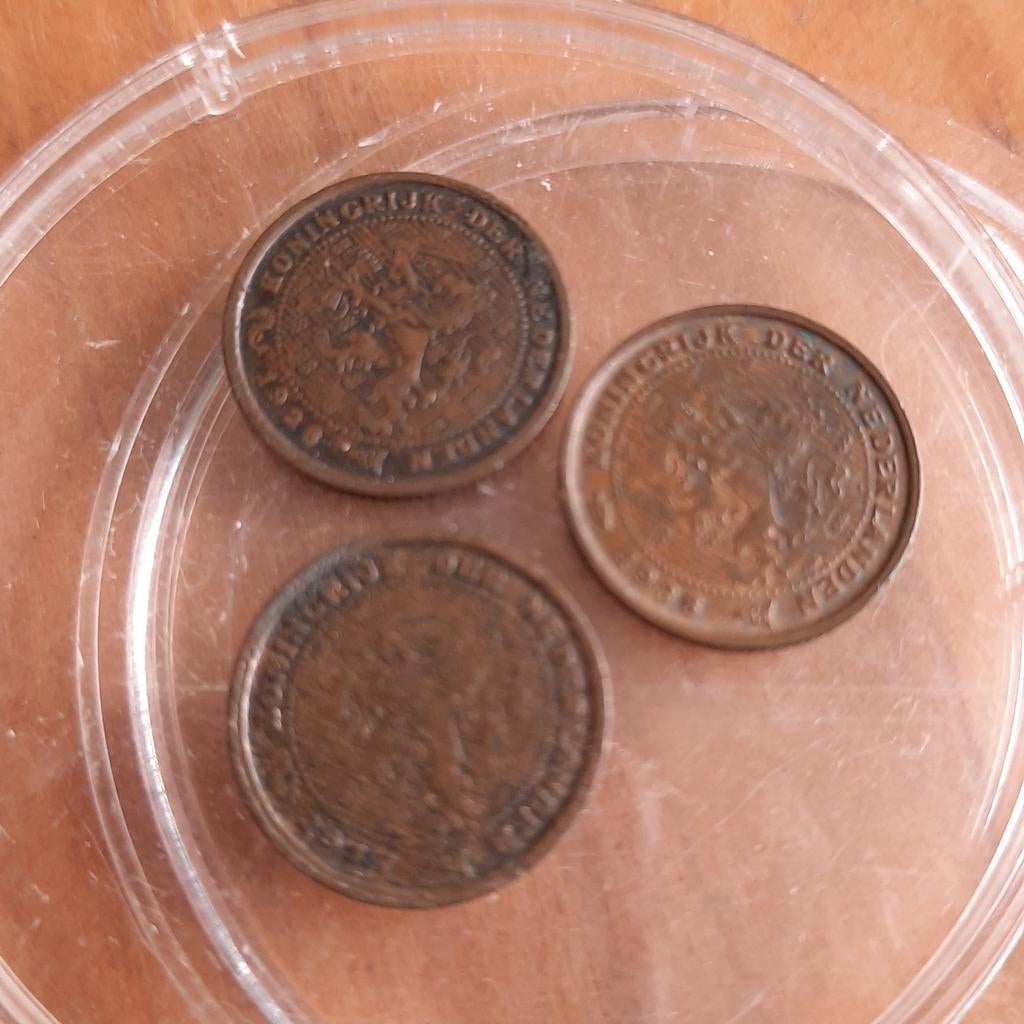 Drie Halve Centen 1917 1928 1938, Postzegels en Munten, Munten | Nederland, Verzenden, Koningin Wilhelmina, Overige waardes