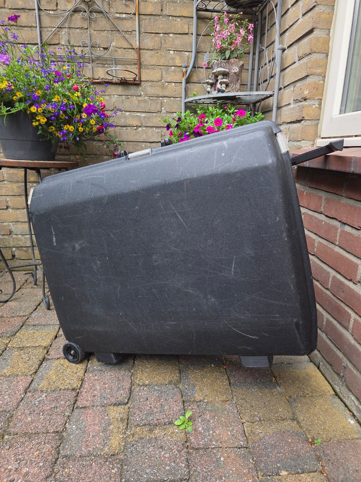 Samsonite koffer met Wieltjes - Zwart, Sieraden, Tassen en Uiterlijk, Koffers, Ophalen, Wieltjes, Gebruikt, Hard kunststof