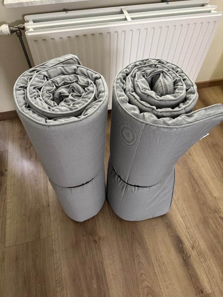 matras ikea sultan grijs 2 stuks 80x190x4 en 1x 80x190x7, Ophalen, Eenpersoons, 190 cm of minder, Zo goed als nieuw