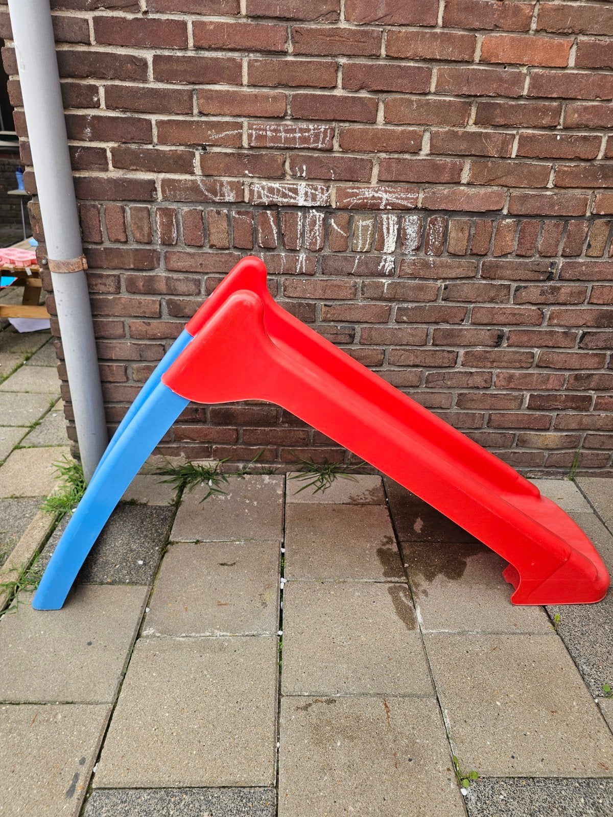 Kinderglijbaan rood/blauw - Gebruikt, Ophalen, Gebruikt, Glijbaan
