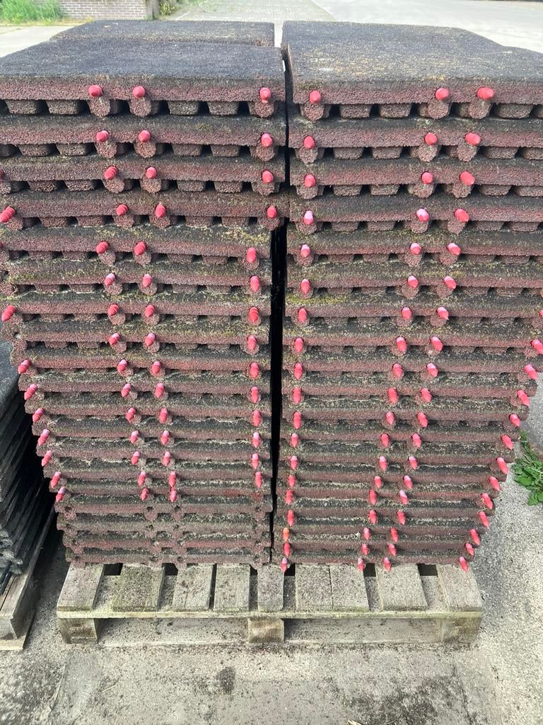 36 vochtdoorlatende rubberen staltegels 50x50x6,5cm, Dieren en Toebehoren, Stalling en Weidegang, Q, Q, Q
