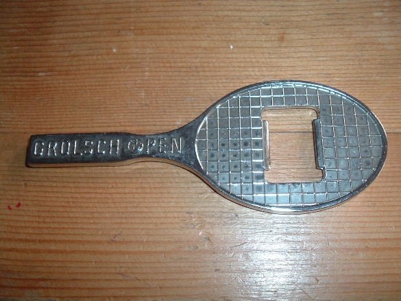 Grolsch opener (nr.16) i.v.v. tennisracket, Ophalen of Verzenden, Nieuw, Flesopener, Grolsch