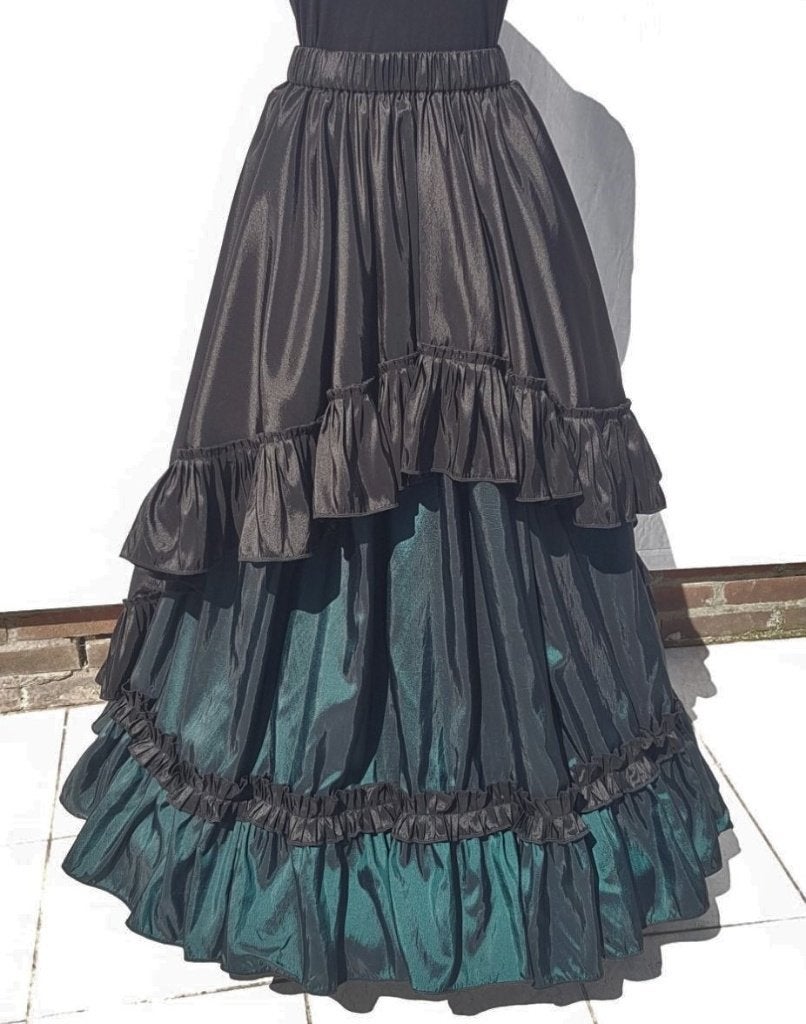 Mooie victoriaanse rok met ophaallintjes en schootje ,M/L/XL, Kleding | Dames, ., Nieuw, ., Grijs