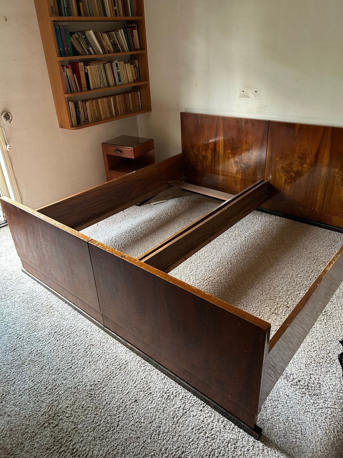 Auping Vintage Auping bed houtsnijwerk jaren 40-50, Ophalen