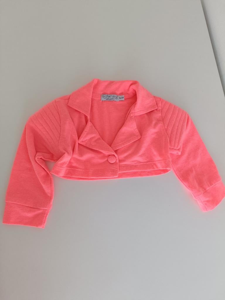 Neon Roze Bolero Jasje voor Meisjes, Kinderen en Baby's, Ophalen of Verzenden, Zo goed als nieuw, Dukie, Meisje