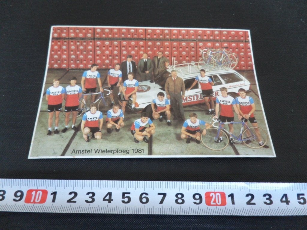 sticker fiets bier amstel wielerploeg 1981 *, Ophalen, Zo goed als nieuw