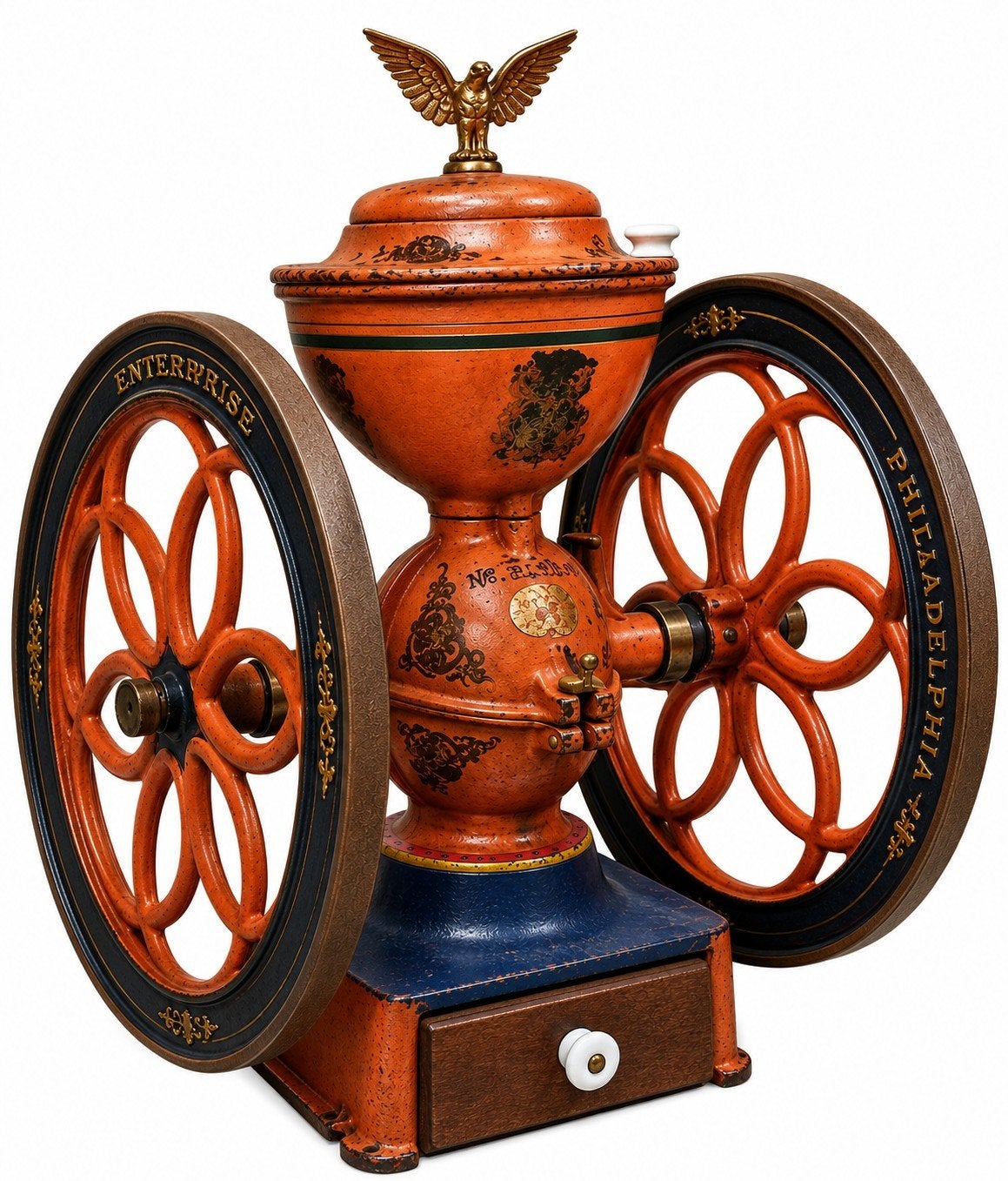 Antieke Enterprise Koffiemolen - Grote Industriële Molen, Antiek en Kunst, Ophalen