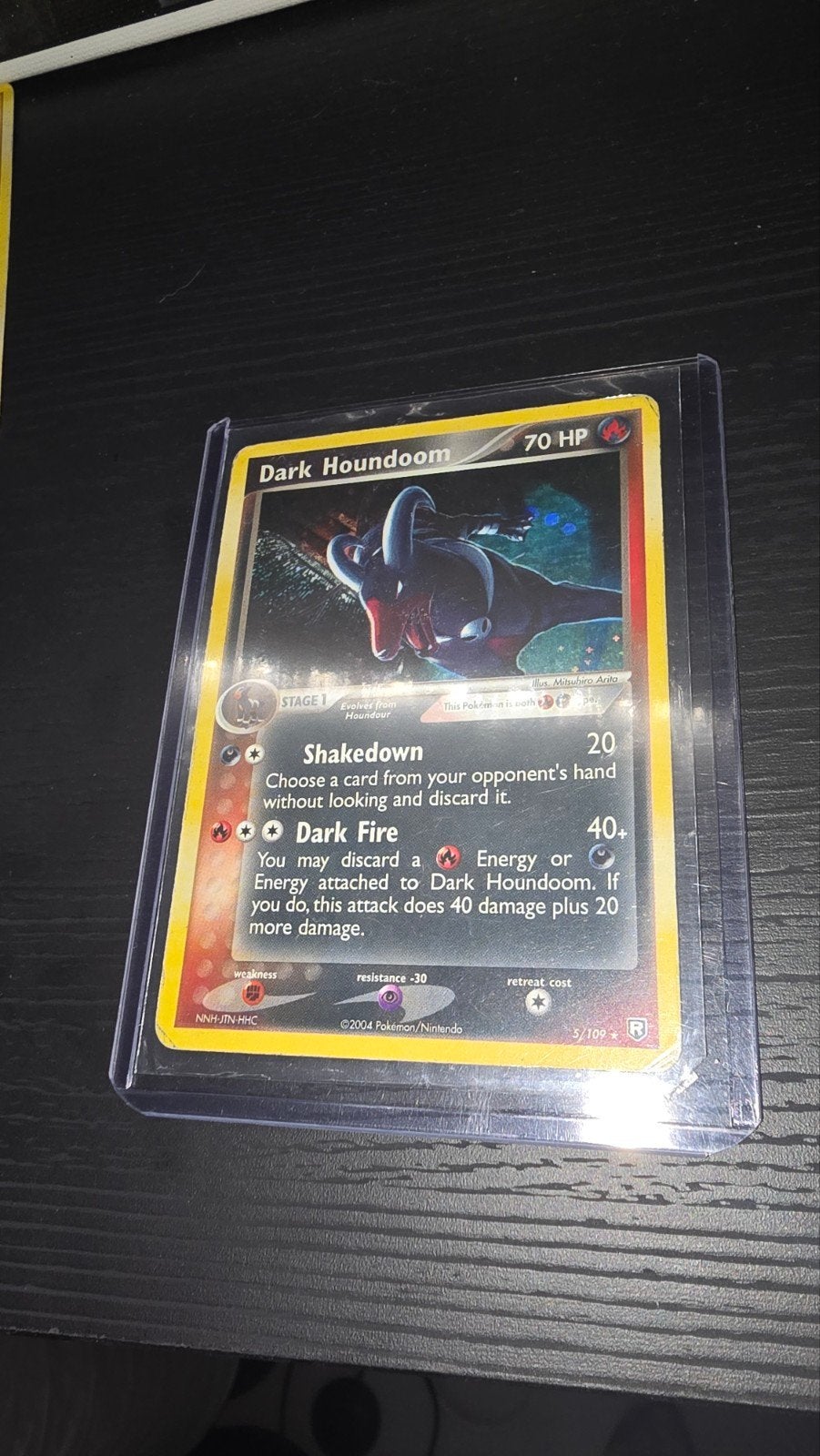 Dark Houndoom Reverse Holo 5/109 Pokémon Kaart, Hobby en Vrije tijd, Verzamelkaartspellen | Pokémon, Ophalen of Verzenden, Zo goed als nieuw