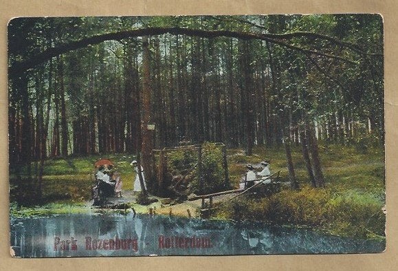 Oude Ansichtkaart Park Rozenburg Rotterdam, Verzamelen, Ophalen of Verzenden, Voor 1920, Gelopen, Zuid-Holland