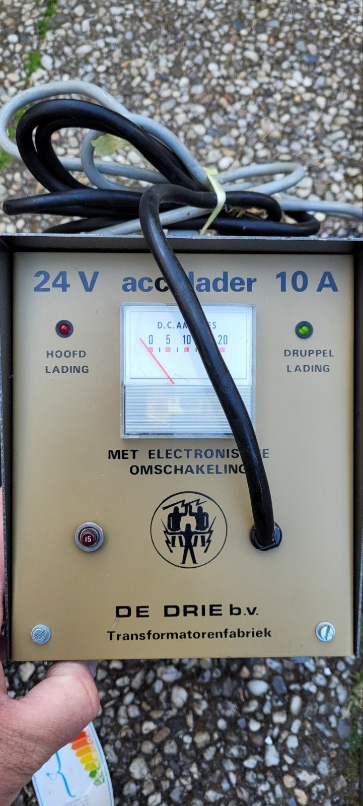 24 Volt Acculader 10A - De Drie B.V. Transformatorenfabriek, Ophalen, Gebruikt, Universele onderdelen
