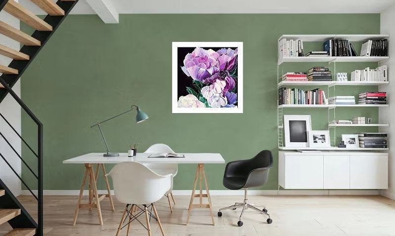 Nieuw handgeschilderd schilderij in PAARS & ROZE, Antiek en Kunst, Ophalen of Verzenden