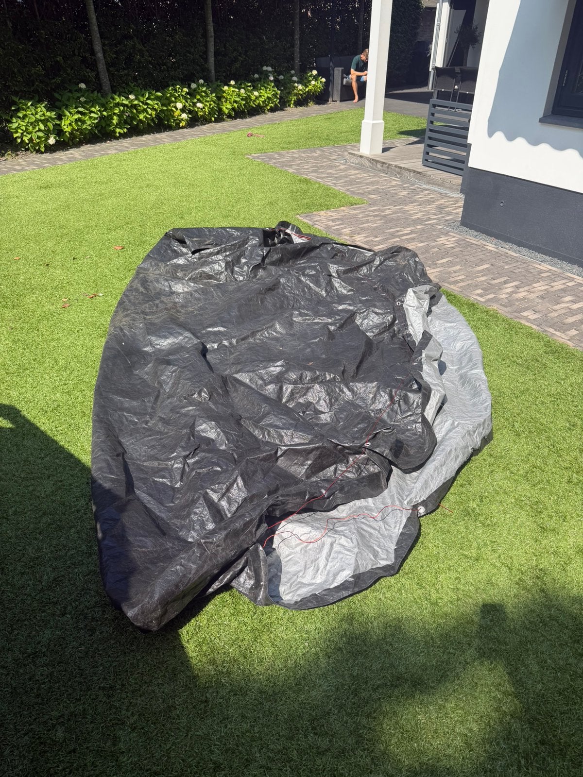 Afdelzeil opzetzwembad rond 366cm, Tuin en Terras, Zwembad-toebehoren, Ophalen, Zo goed als nieuw, Afdekzeil
