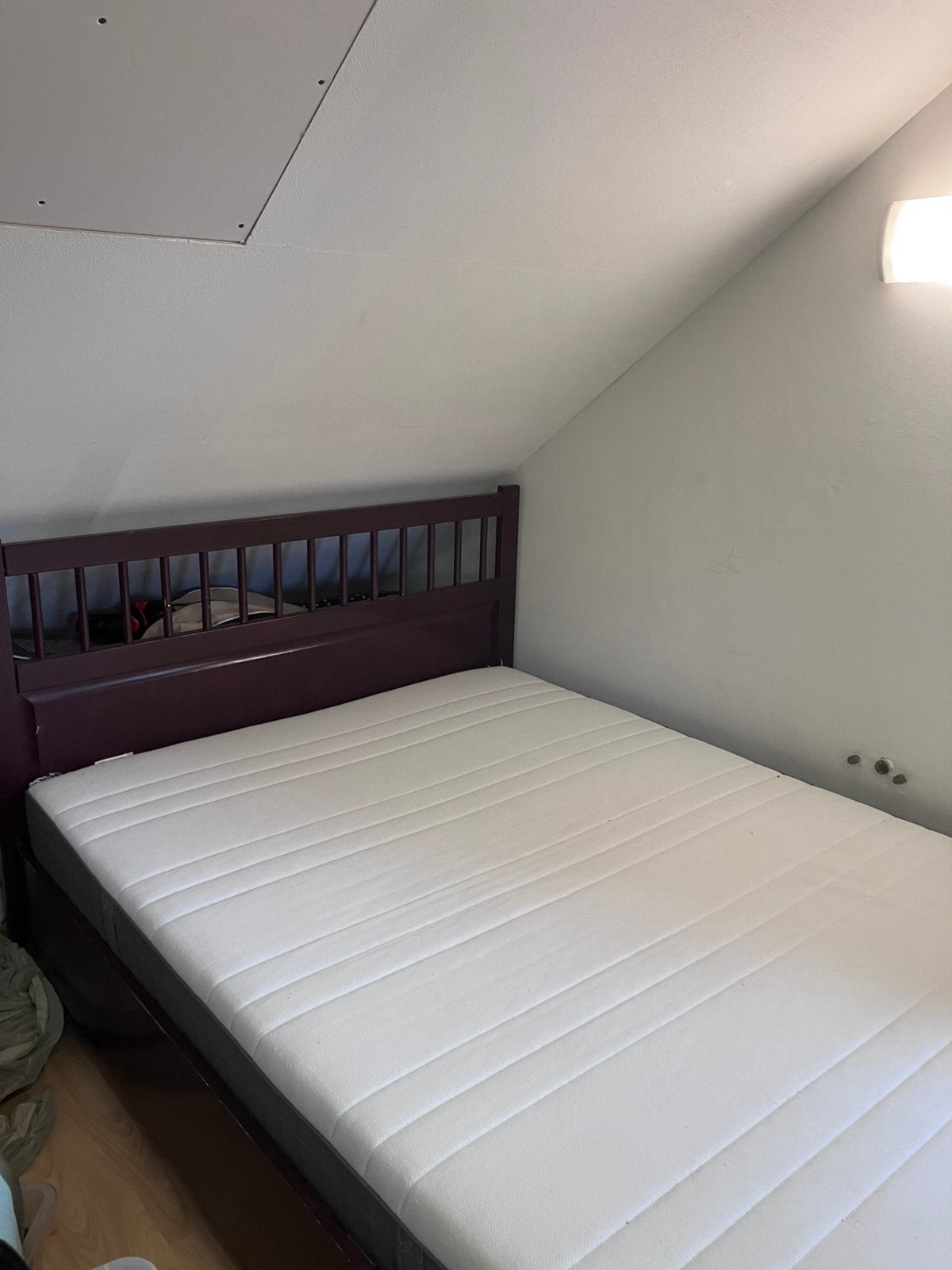 Tweepersoonsbed 140x200 incl. Zgan IKEA matras /lattenbodem, Ophalen, Gebruikt, Tweepersoons, 140 cm