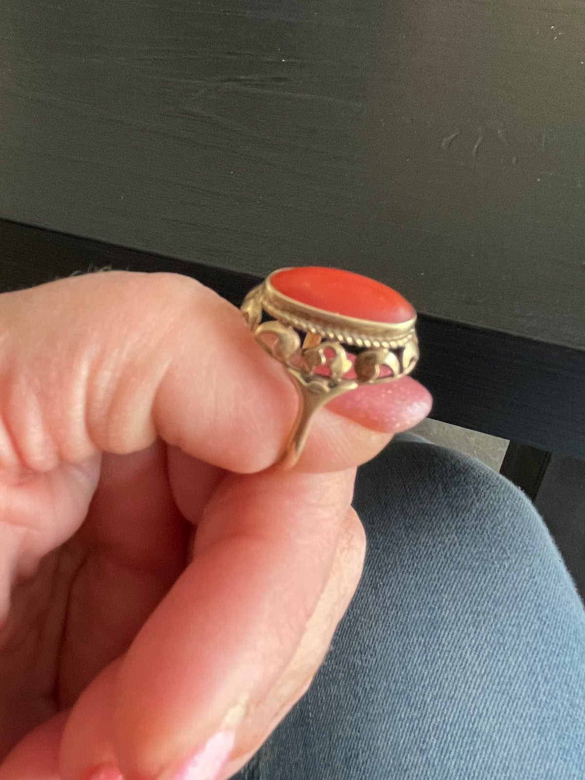 Mooie gouden damesring, 19 tot 20, Ophalen of Verzenden, Zo goed als nieuw, Dame
