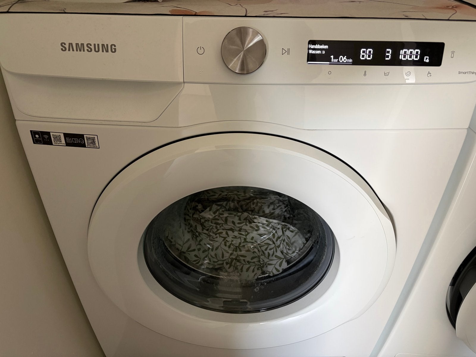 Samsung WW90T534ATW/S2 Wasmachine 9kg 1400 RPM Wit, Witgoed en Apparatuur, Ophalen, 1200 tot 1600 toeren, Gebruikt, 8 tot 10 kg