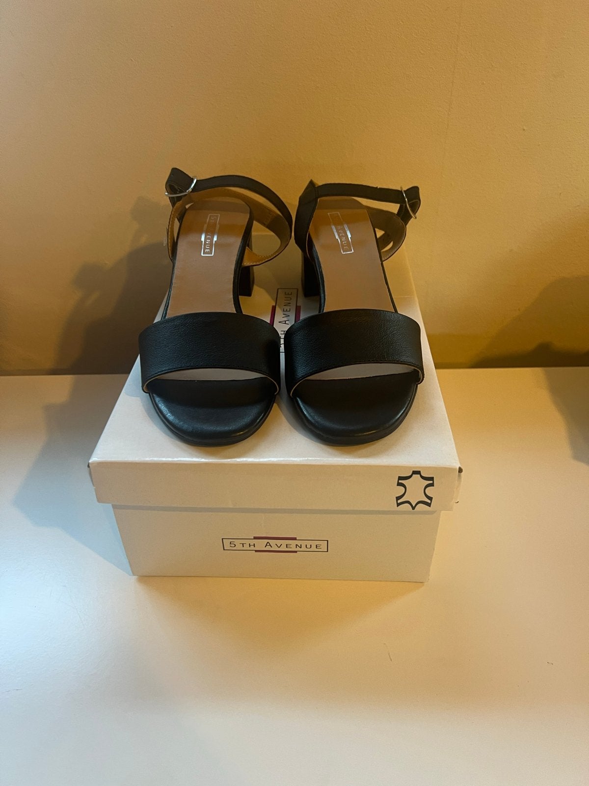 5th Avenue Zwarte Sandalen, Zwart, Nieuw, Sandalen of Muiltjes, Ophalen of Verzenden