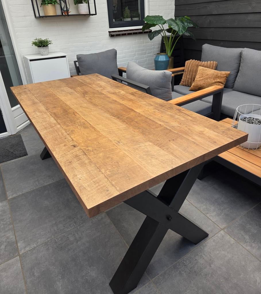 Eettafel 190 x 90 cm * ZGAN, Huis en Inrichting, Tafels | Eettafels, Zo goed als nieuw, 50 tot 100 cm, 150 tot 200 cm, Rechthoekig