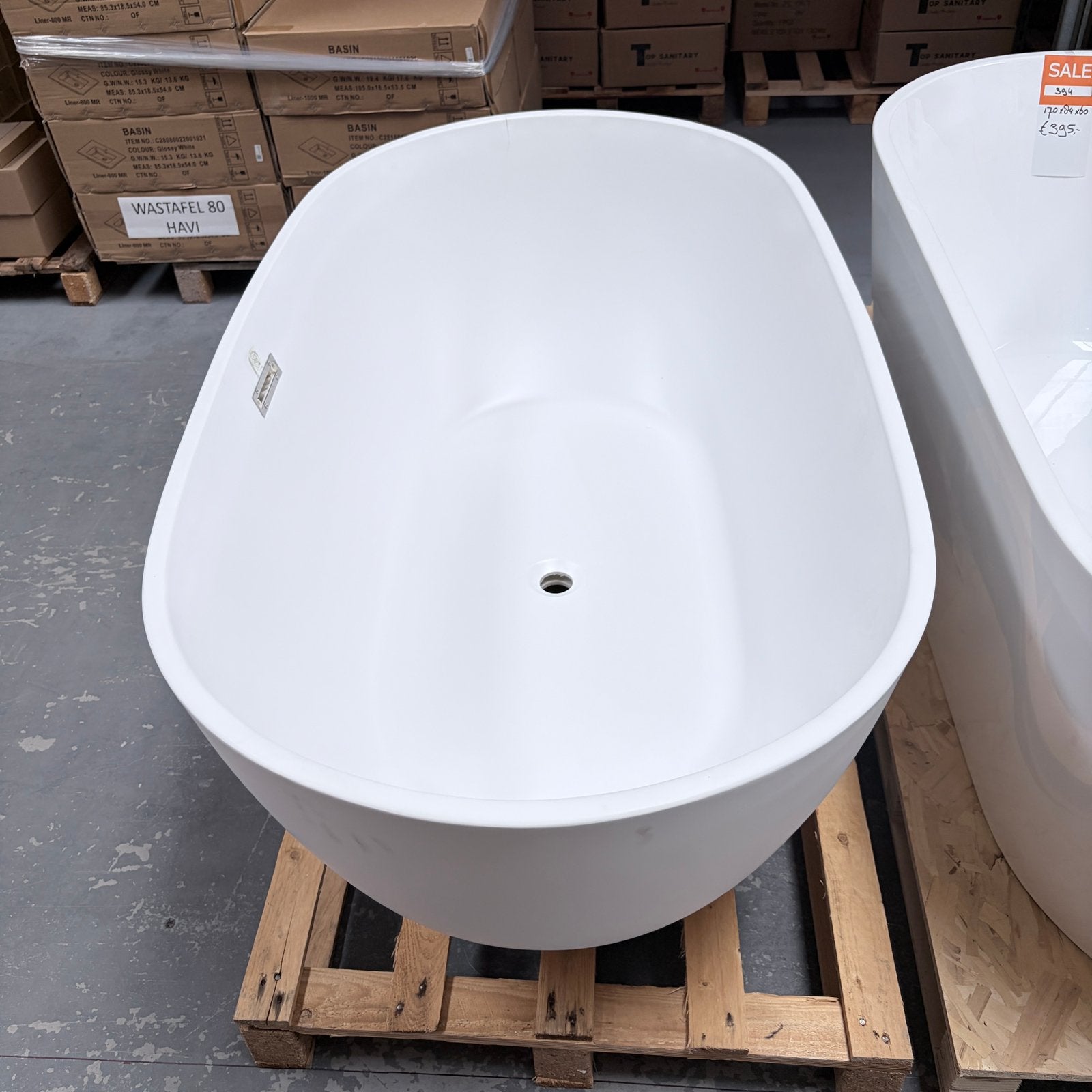 OP=OP Vrijstaand Ligbad 170cm – Laatste! Bad mat nr395, Ophalen, Nieuw