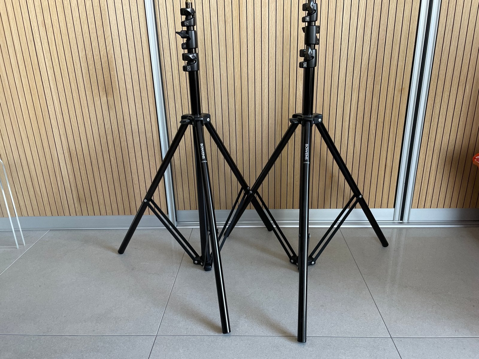 2 solide Bowens BW6610 statieven, 175 cm of meer, Inklapbaar, Gebruikt, Overige merken