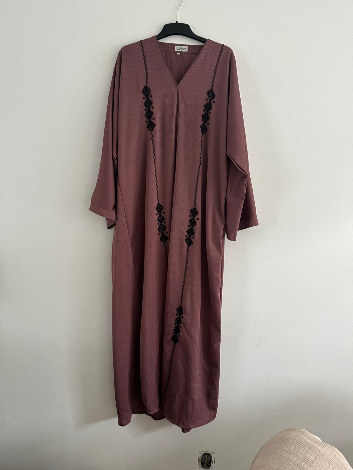 Feestjurk feestelijk abaya oudroze, Ophalen of Verzenden, Gedragen, Roze, Onder de knie
