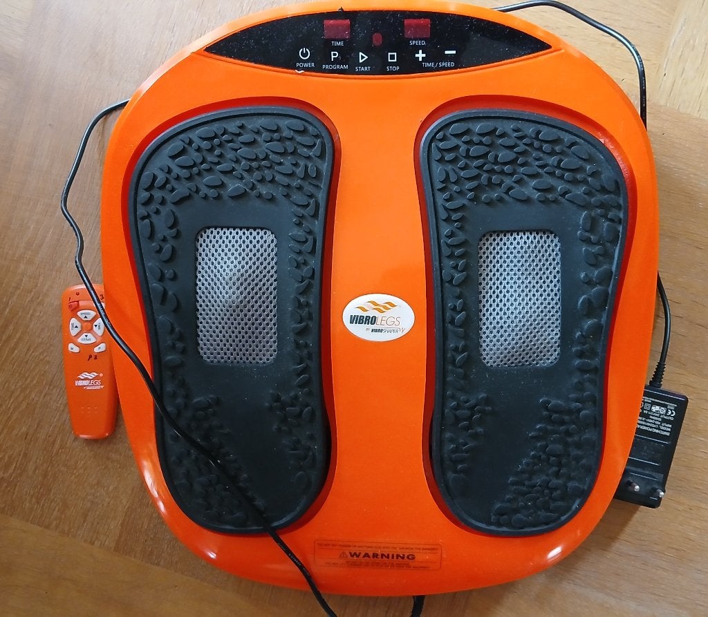 Vibrolegs voet massage apparaat., Sport en Fitness, Massageproducten, Ophalen of Verzenden, Zo goed als nieuw, Apparaat