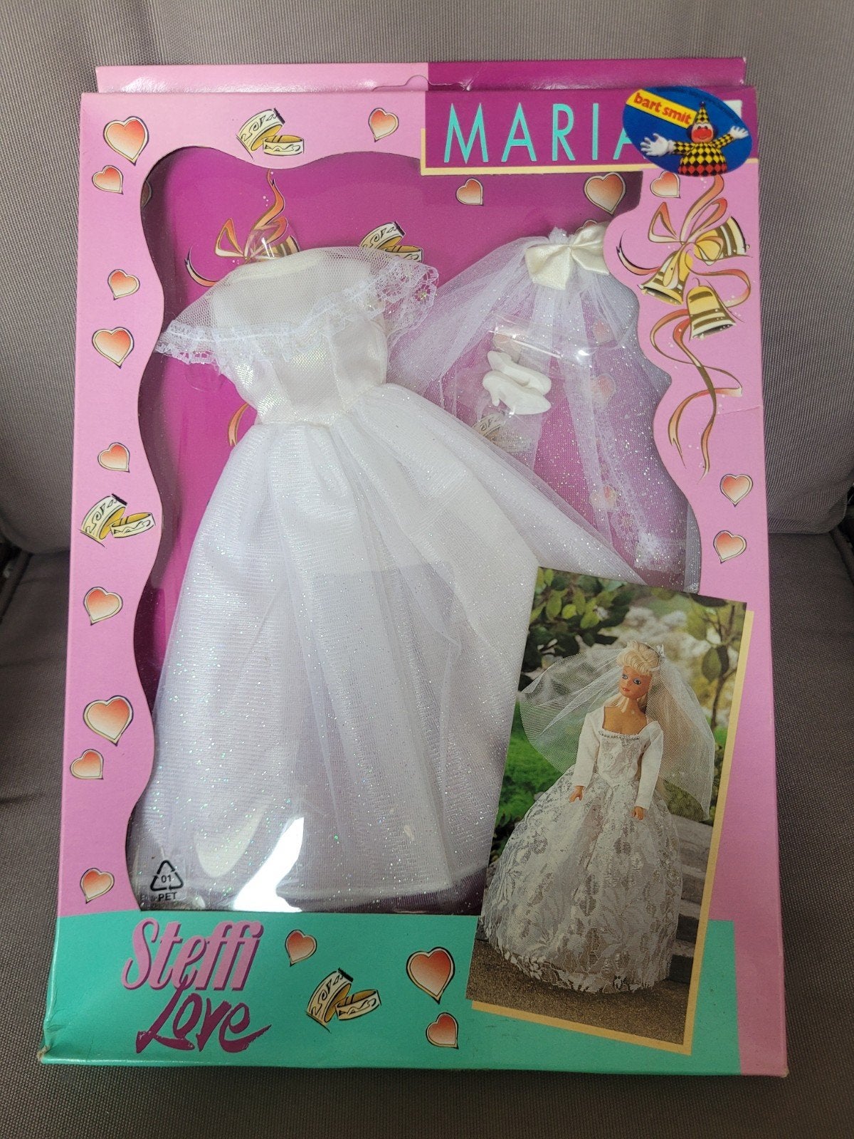 Vintage Barbie kleding /Steffie Love trouwjurk / Simba, Ophalen of Verzenden, Nieuw, Kleertjes