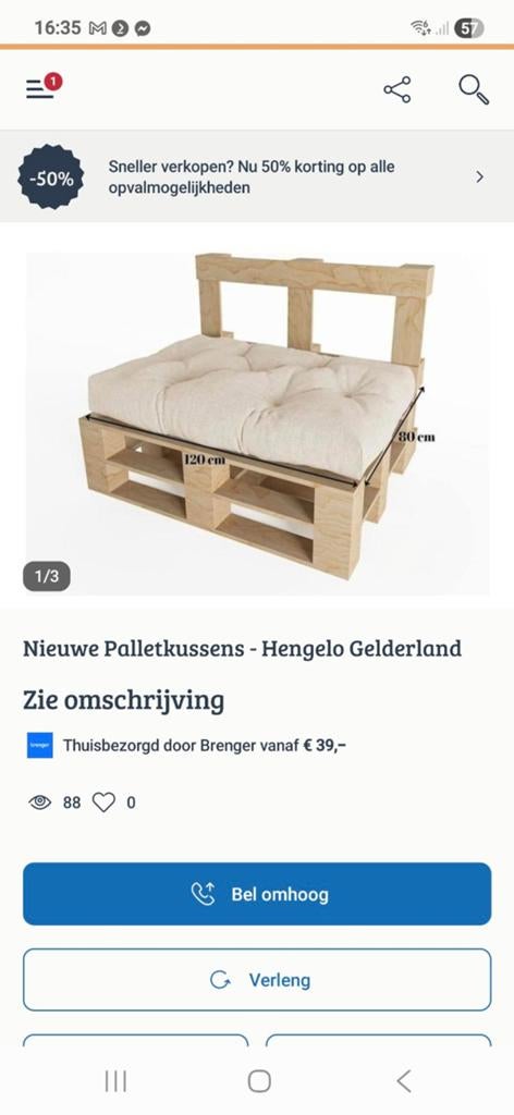 buitenkussens nieuw, Ophalen, Nieuw