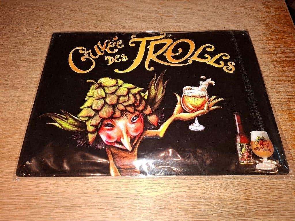 Reclamebord Cuvée des Trolls (nieuw), Ophalen of Verzenden, Nieuw, Reclamebord, Plaat of Schild, Overige merken