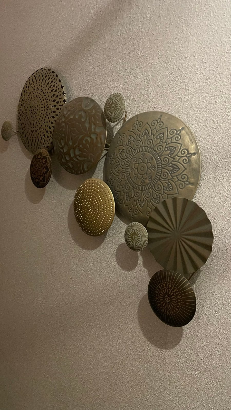Metalen Wanddecoratie - Mandala Design, Huis en Inrichting, Metaal, Wandsculptuur, Gebruikt, Oosters