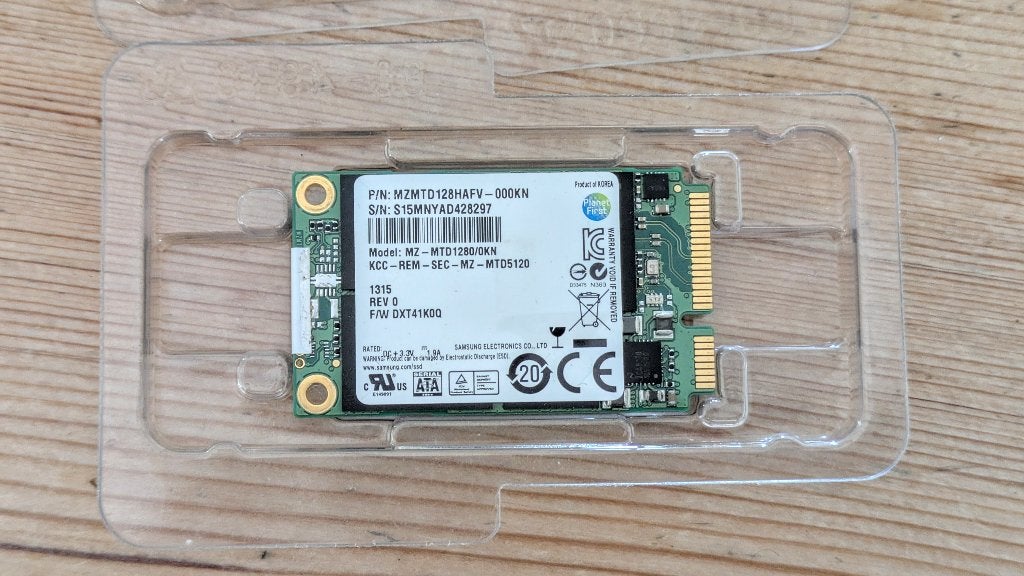 Samsung MZMTD128HAFV-000KN 128GB MSATA, Computers en Software, Harde schijven, Gebruikt, Ophalen of Verzenden, Samsung, Laptop