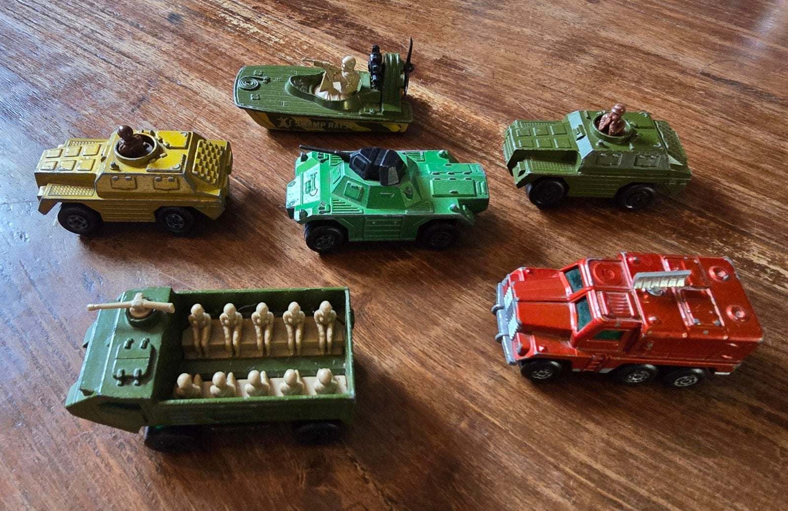 Vintage Matchbox militaire voertuigen set (6 stuks), Ophalen of Verzenden, Gebruikt