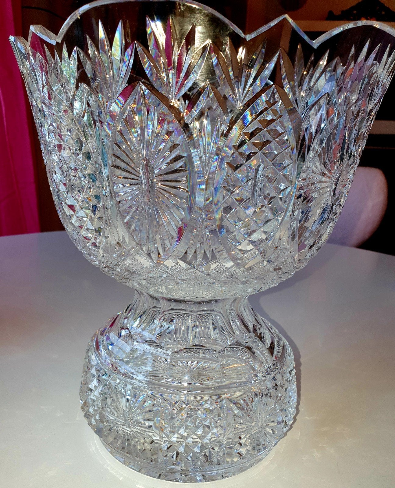 Bokaal vaas fruitschaal kristal 1978- 1988 midden oosten, Antiek en Kunst, Ophalen