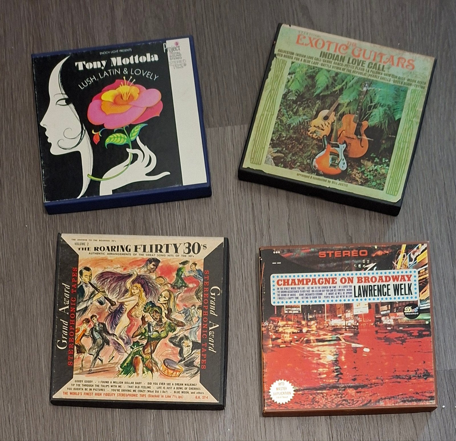 4 Vintage Bandrecorder Banden - Diverse Muziekstijlen, Audio, Tv en Foto, Bandrecorders, Ophalen of Verzenden, Onderdeel, Met banden