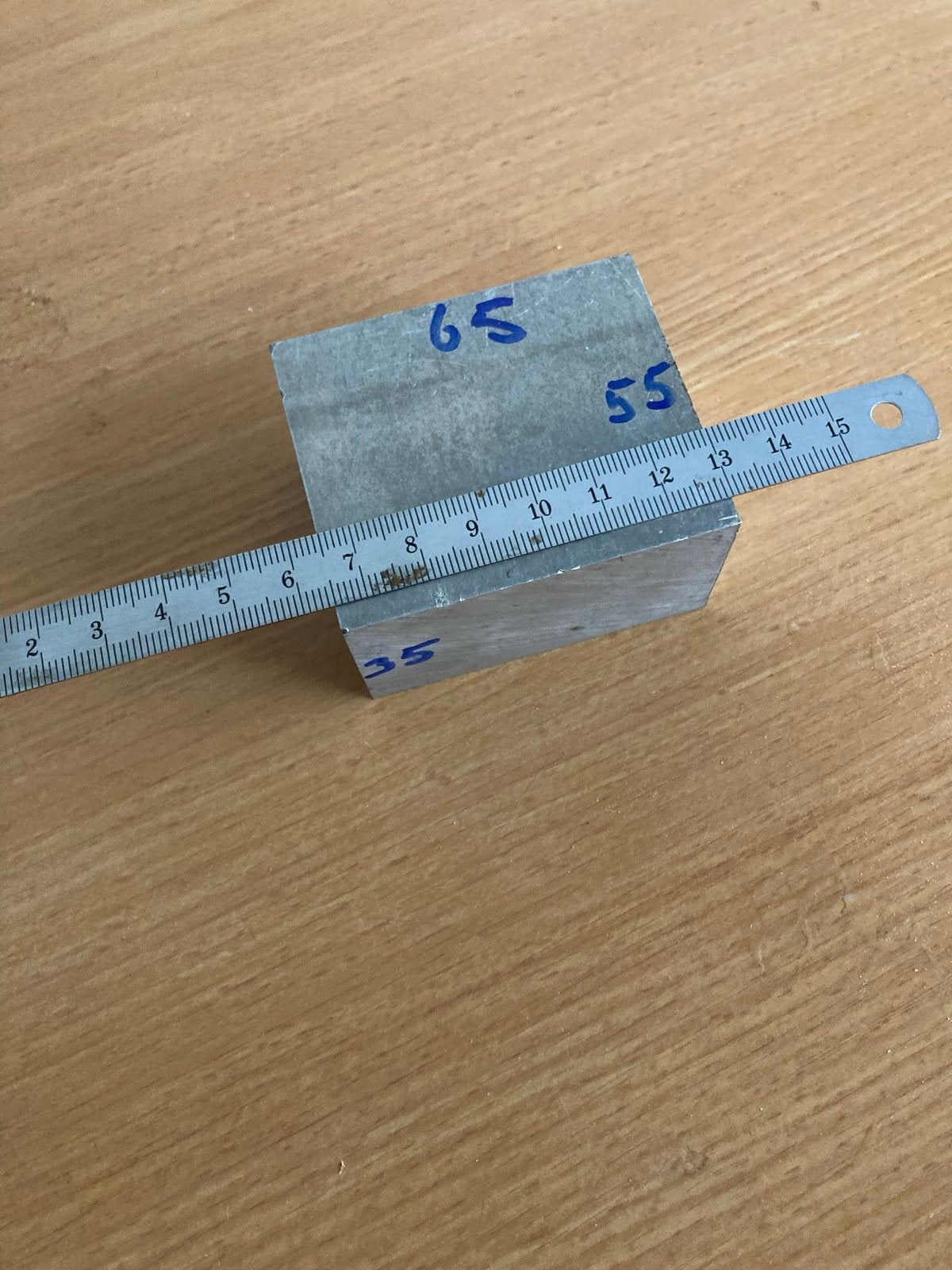 Aluminium blokje voor de hobbyist (65x55x35mm), Doe-het-zelf en Verbouw, Ophalen of Verzenden, Gebruikt, Aluminium